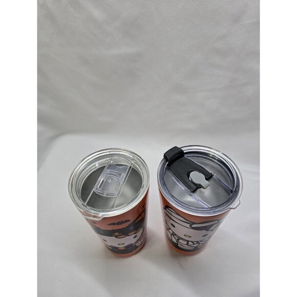 Sanrio Hello Kitty Halloween Black Cat & Mummy Cat Travel Tumbler Set Of 2 - Picture 2 of 16